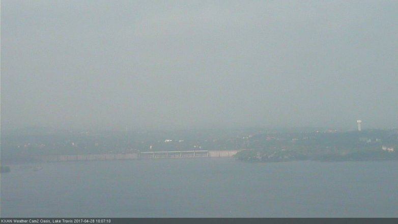 Lake Travis webcam, April 28, 2017 9:30 AM CT