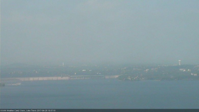 Lake Travis webcam, April 28, 2017 9:55 AM CT