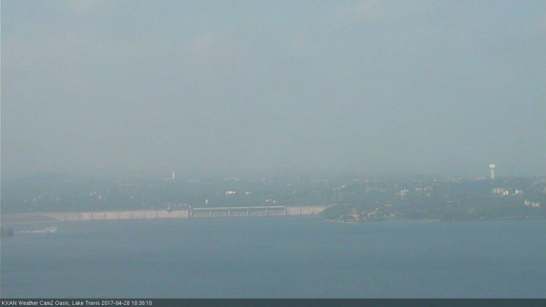 Lake Travis webcam, April 28, 2017 10:00 AM CT