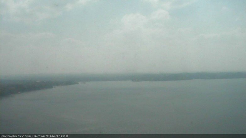 Lake Travis webcam, April 28, 2017 3:20 PM CT