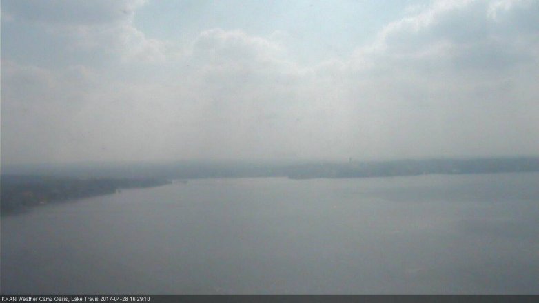 Lake Travis webcam, April 28, 2017 3:40 PM CT