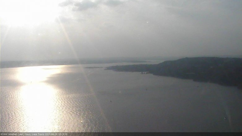 Lake Travis webcam, April 28, 2017 5:55 PM CT