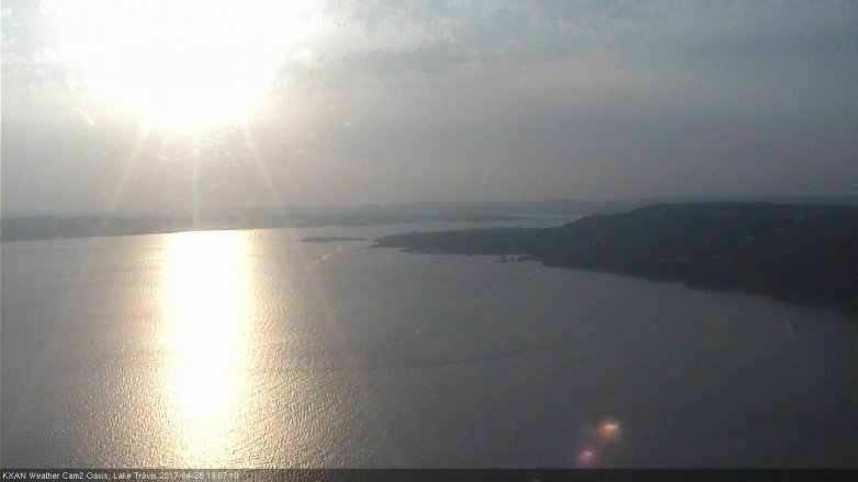 Lake Travis webcam, April 28, 2017 6:15 PM CT