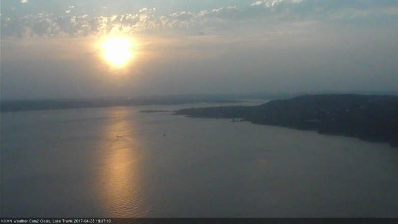 Lake Travis webcam, April 28, 2017 6:45 PM CT