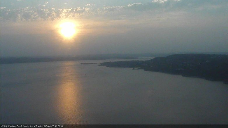 Lake Travis webcam, April 28, 2017 6:50 PM CT