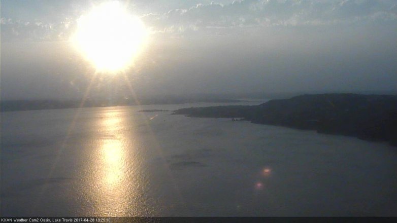 Lake Travis webcam, April 28, 2017 7:00 PM CT
