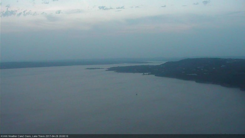 Lake Travis webcam, April 28, 2017 7:25 PM CT