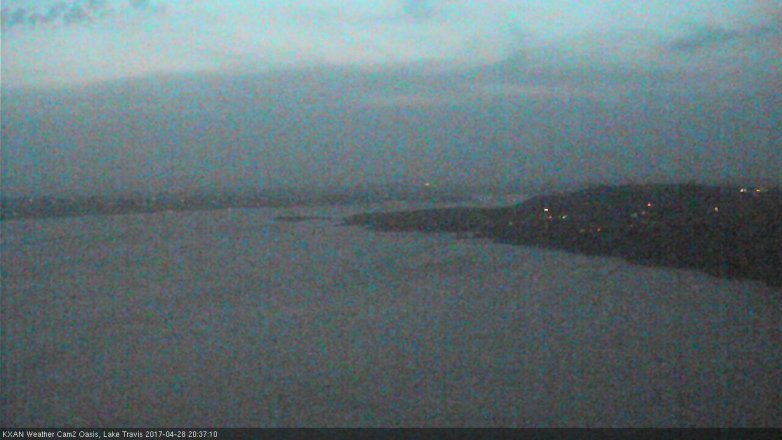 Lake Travis webcam, April 28, 2017 7:50 PM CT