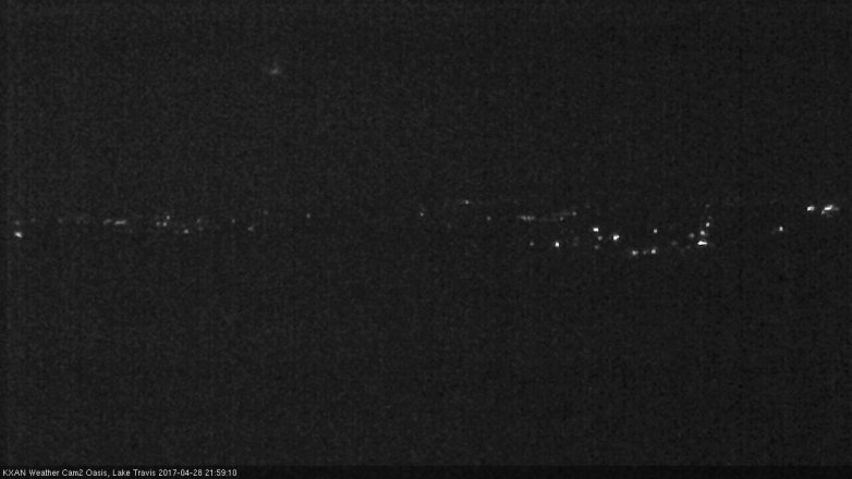 Lake Travis webcam, April 28, 2017 9:30 PM CT