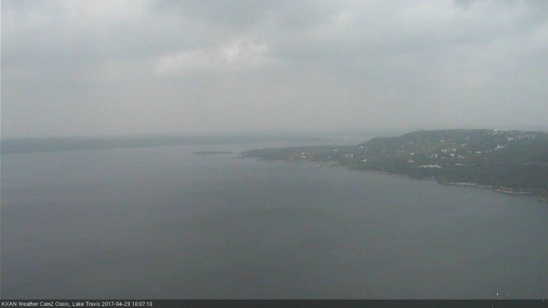 Lake Travis webcam, April 29, 2017 9:30 AM CT