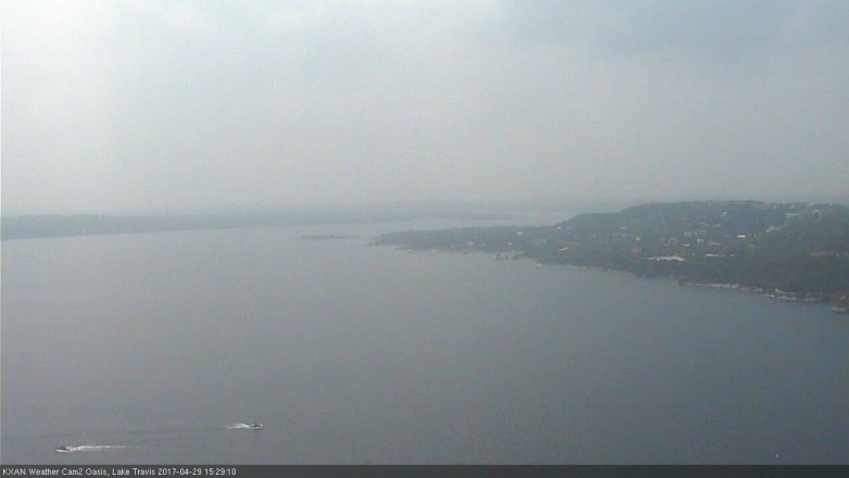 Lake Travis webcam, April 29, 2017 2:55 PM CT