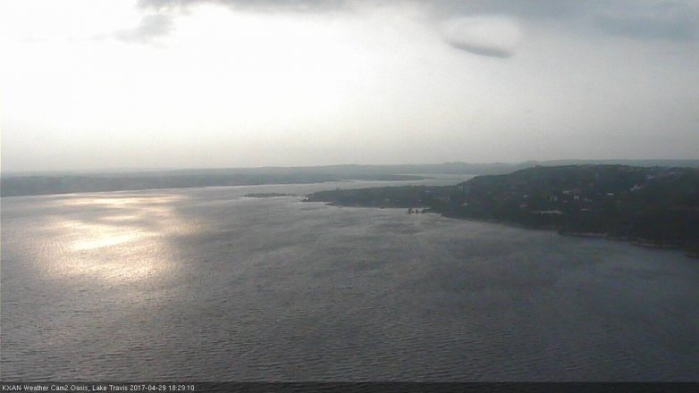 Lake Travis webcam, April 29, 2017 5:40 PM CT