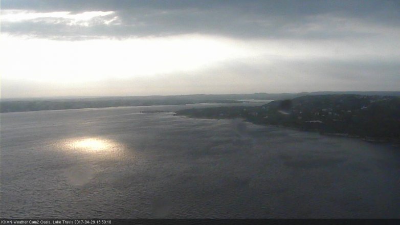 Lake Travis webcam, April 29, 2017 6:15 PM CT