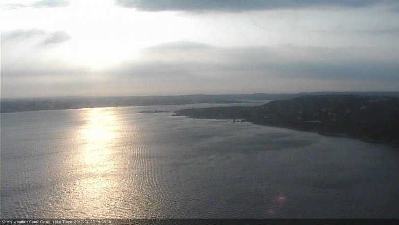 Lake Travis webcam, April 29, 2017 6:35 PM CT