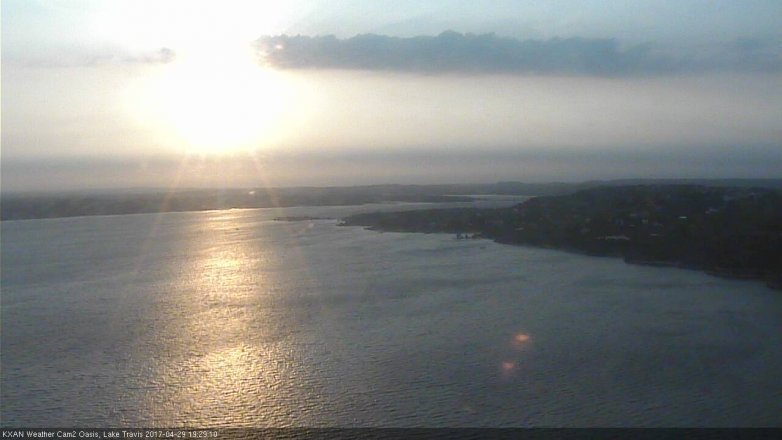 Lake Travis webcam, April 29, 2017 6:45 PM CT