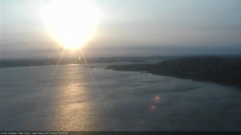 Lake Travis webcam, April 29, 2017 6:50 PM CT