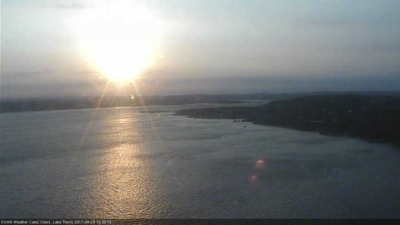 Lake Travis webcam, April 29, 2017 7:00 PM CT