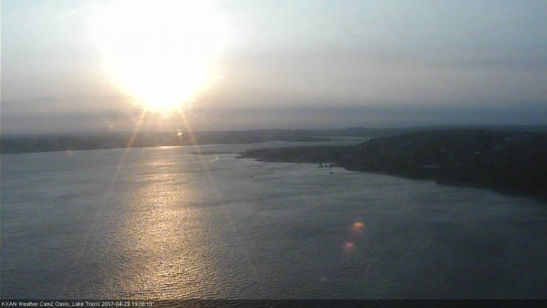 Lake Travis webcam, April 29, 2017 7:10 PM CT