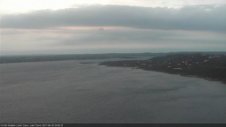 Lake Travis webcam, April 29, 2017 7:15 PM CT