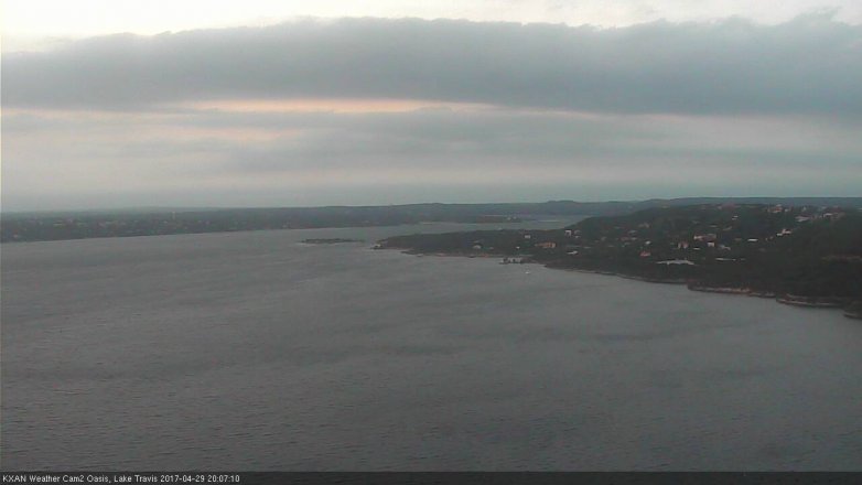 Lake Travis webcam, April 29, 2017 7:20 PM CT