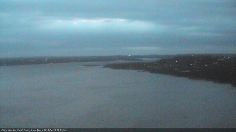 Lake Travis webcam, April 29, 2017 7:45 PM CT