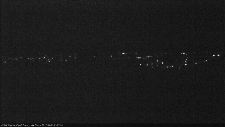 Lake Travis webcam, April 29, 2017 10:30 PM CT