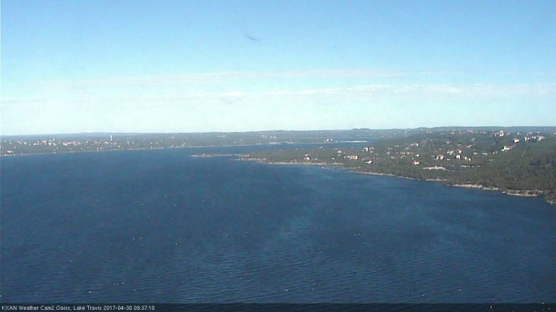 Lake Travis webcam, April 30, 2017 9:00 AM CT