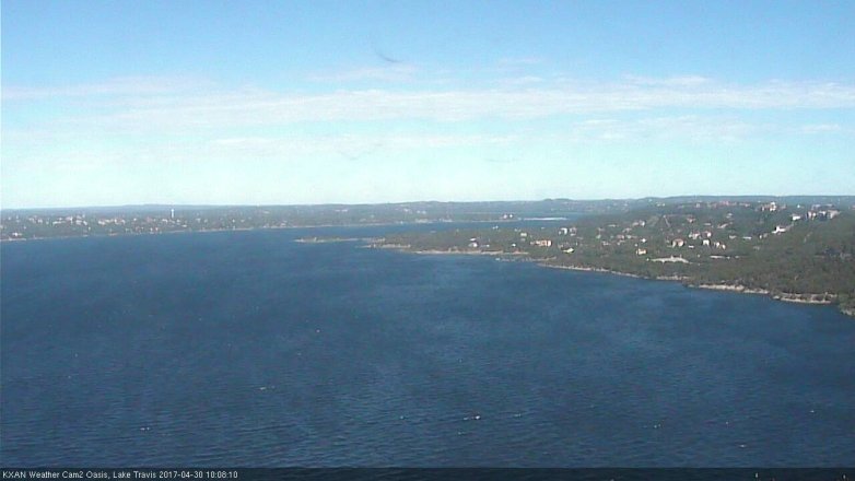 Lake Travis webcam, April 30, 2017 9:15 AM CT
