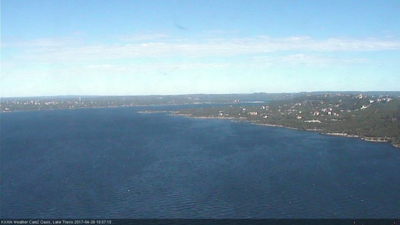 Lake Travis webcam, April 30, 2017 9:40 AM CT