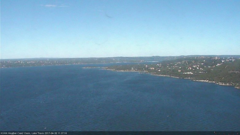 Lake Travis webcam, April 30, 2017 10:45 AM CT
