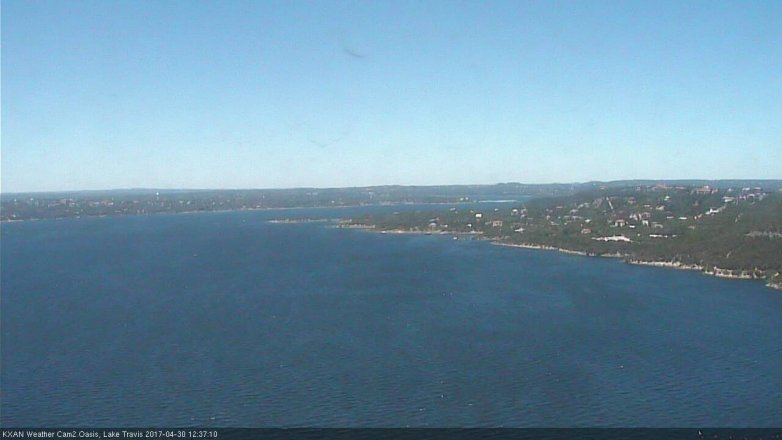 Lake Travis webcam, April 30, 2017 12:00 PM CT