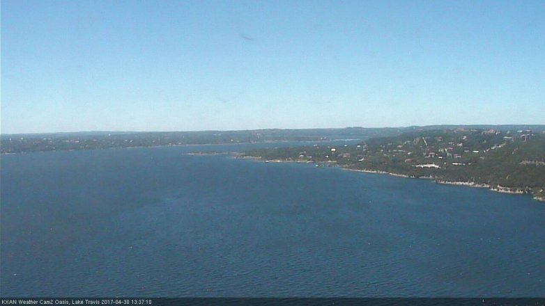 Lake Travis webcam, April 30, 2017 1:00 PM CT