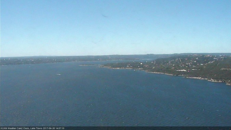 Lake Travis webcam, April 30, 2017 1:25 PM CT