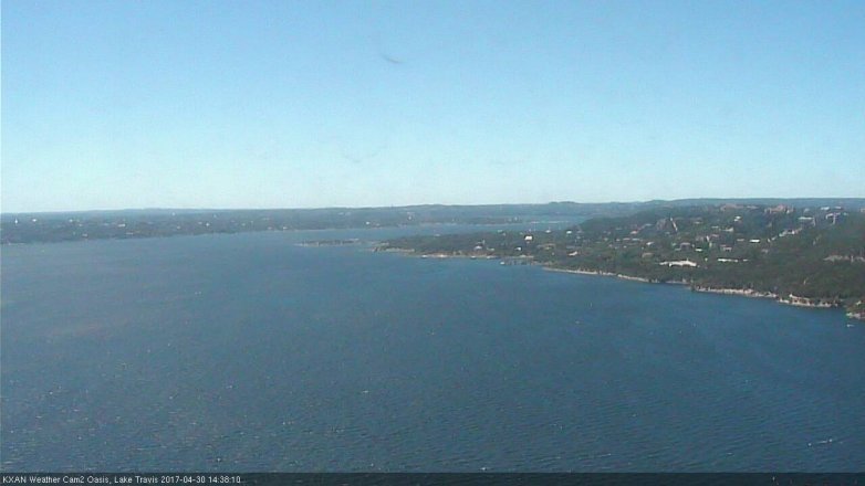 Lake Travis webcam, April 30, 2017 1:50 PM CT
