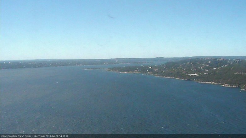 Lake Travis webcam, April 30, 2017 1:55 PM CT