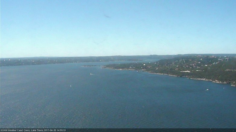 Lake Travis webcam, April 30, 2017 2:20 PM CT