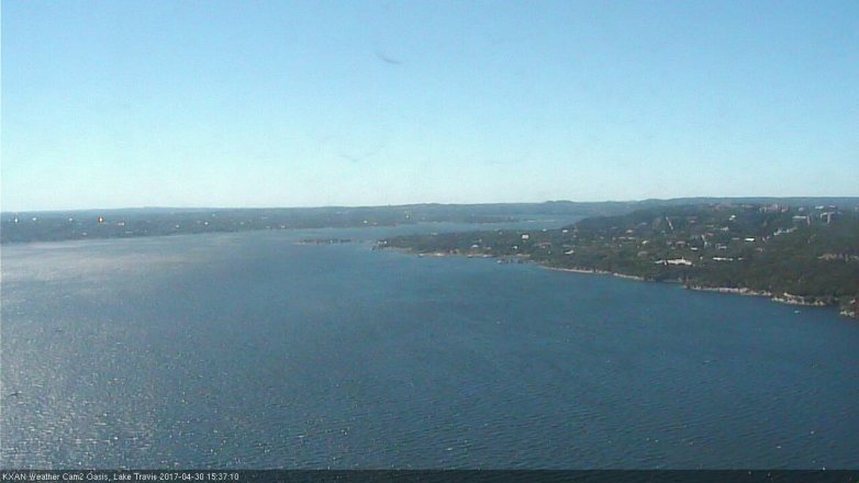 Lake Travis webcam, April 30, 2017 2:55 PM CT