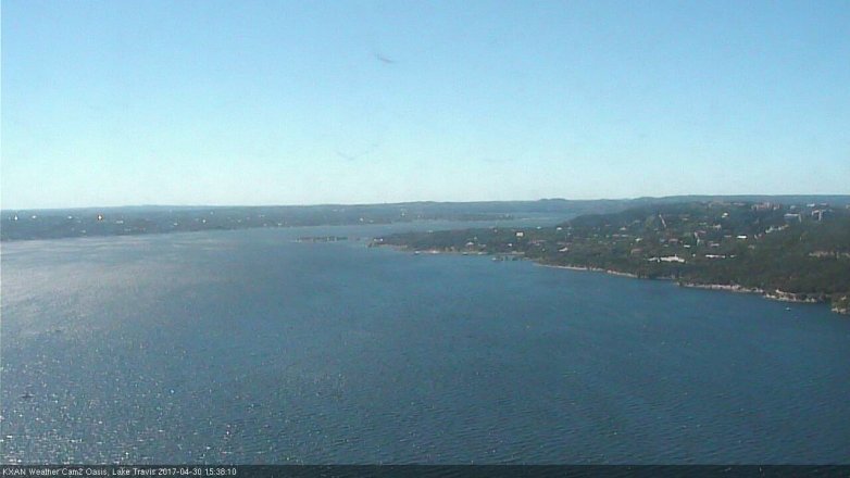 Lake Travis webcam, April 30, 2017 3:10 PM CT