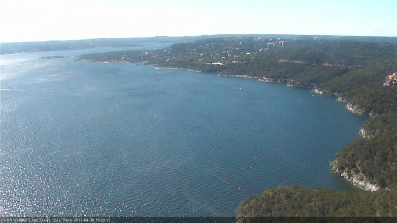 Lake Travis webcam, April 30, 2017 3:55 PM CT