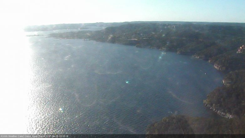 Lake Travis webcam, April 30, 2017 5:45 PM CT