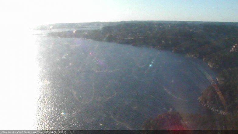 Lake Travis webcam, April 30, 2017 6:20 PM CT