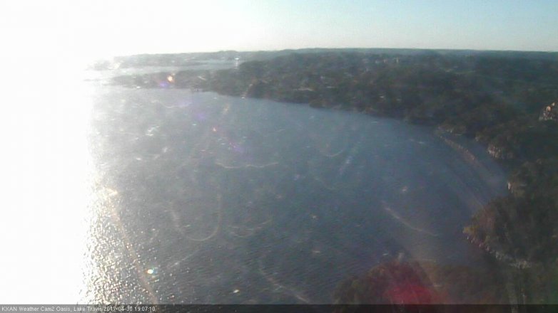 Lake Travis webcam, April 30, 2017 6:25 PM CT