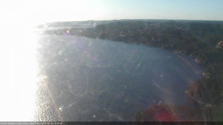 Lake Travis webcam, April 30, 2017 6:30 PM CT