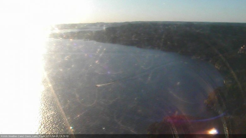 Lake Travis webcam, April 30, 2017 6:45 PM CT