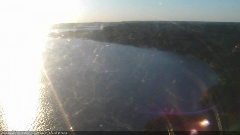 Lake Travis webcam, April 30, 2017 6:50 PM CT