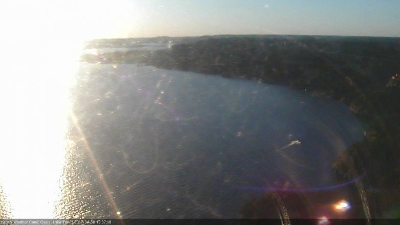 Lake Travis webcam, April 30, 2017 7:00 PM CT