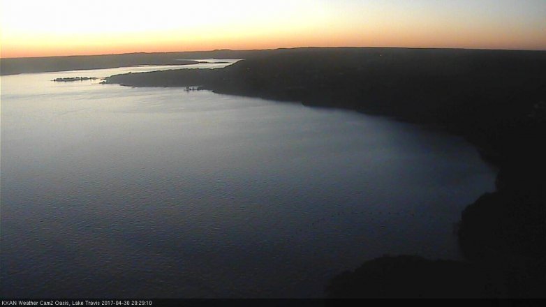 Lake Travis webcam, April 30, 2017 7:40 PM CT