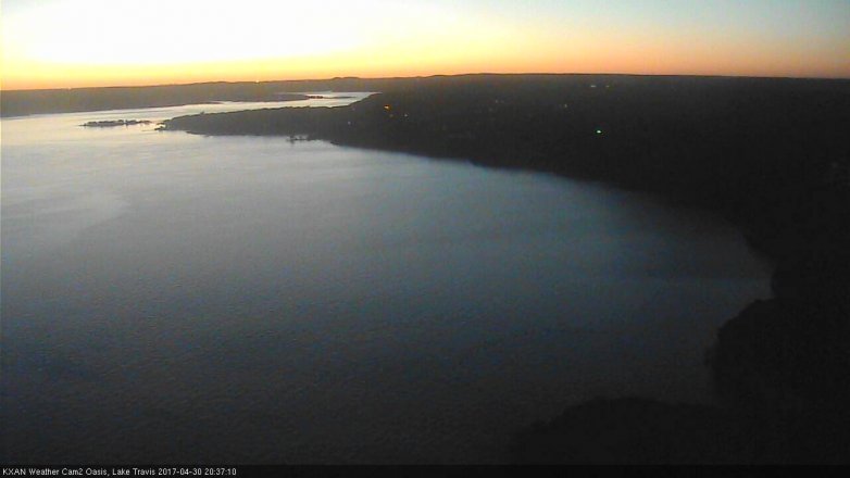 Lake Travis webcam, April 30, 2017 7:45 PM CT