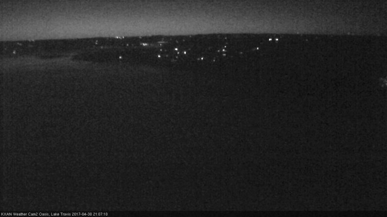 Lake Travis webcam, April 30, 2017 8:15 PM CT