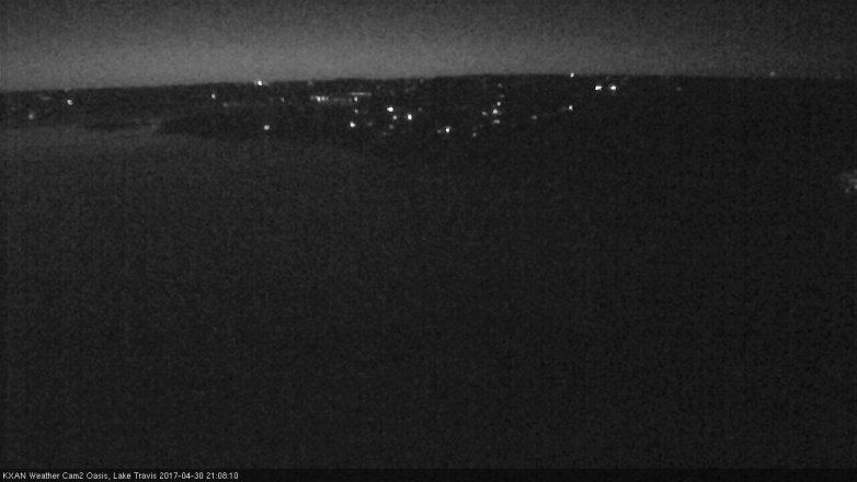 Lake Travis webcam, April 30, 2017 8:40 PM CT